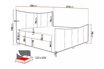 Boisdale Sängram 120x200 cm - Möbler - Sovrum - Sängram & sängstomme