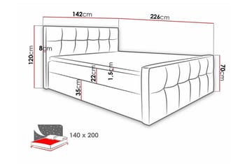 Boisdale Sängram 140x200 cm Mörkbrun - Möbler - Sovrum - Sängram & sängstomme