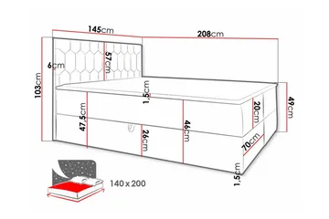 Boisdale Sängram 140x200 cm - Möbler - Sovrum - Sängram & sängstomme