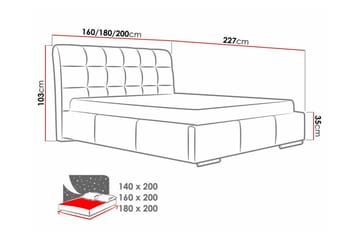 Boisdale Sängram 140x200 cm - Möbler - Sovrum - Sängram & sängstomme