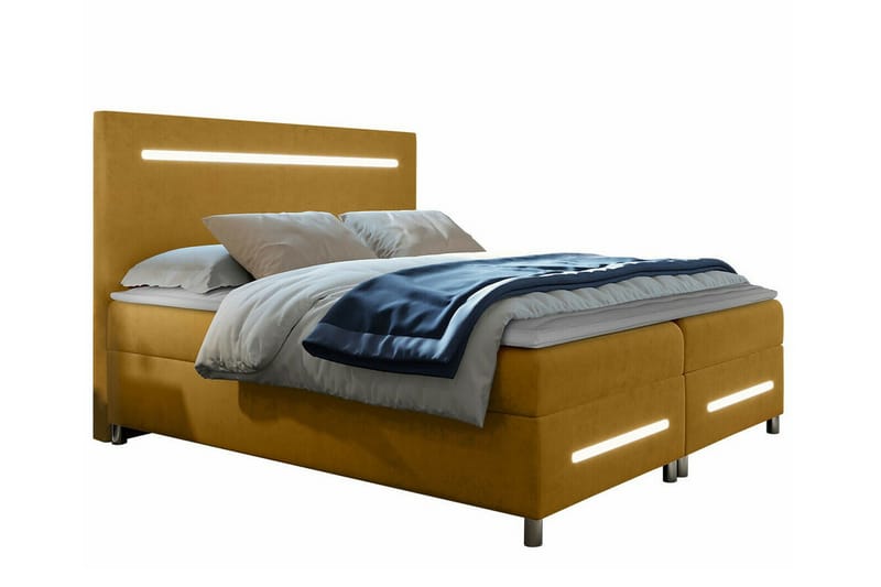 Boisdale Sängram 160x200 cm Mörkgul - Möbler - Sovrum - Sängram & sängstomme