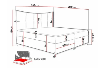 Boisdale Sängram 160x200 cm - Möbler - Sovrum - Sängram & sängstomme