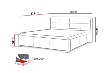 Boisdale Sängram 160x200 cm - Möbler - Sovrum - Sängram & sängstomme