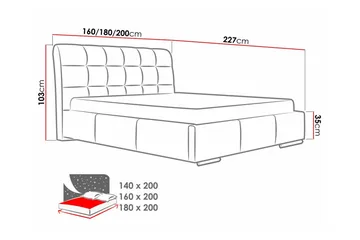 Boisdale Sängram 160x200 cm - Möbler - Sovrum - Sängram & sängstomme