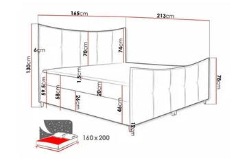 Boisdale Sängram 160x200 cm - Möbler - Sovrum - Sängram & sängstomme