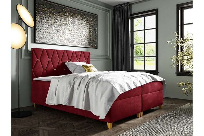 Boisdale Sängram 180x200 cm Röd - Möbler - Sovrum - Sängram & sängstomme