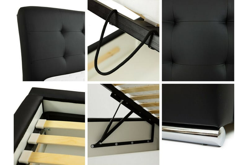 Boisdale Sängram 180x200 cm Svart - Möbler - Sovrum - Sängram & sängstomme