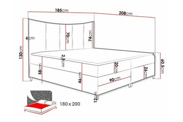Boisdale Sängram 180x200 cm - Möbler - Sovrum - Sängram & sängstomme