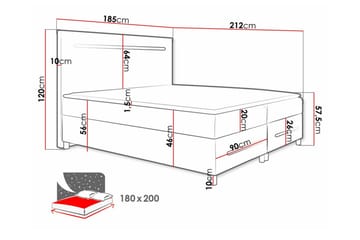 Boisdale Sängram 180x200 cm - Möbler - Sovrum - Sängram & sängstomme