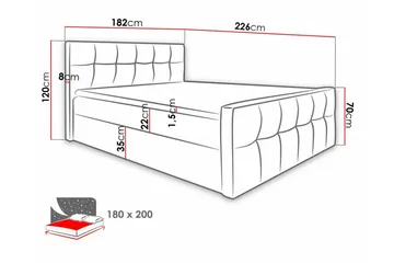 Boisdale Sängram 180x200 cm - Möbler - Sovrum - Sängram & sängstomme
