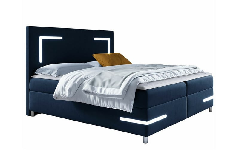 Boisdale Sängram 200x200 cm Mörkblå - Möbler - Sovrum - Sängram & sängstomme