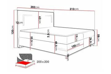 Boisdale Sängram 200x200 cm - Möbler - Sovrum - Sängram & sängstomme