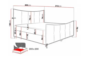 Boisdale Sängram 200x200 cm - Möbler - Sovrum - Sängram & sängstomme