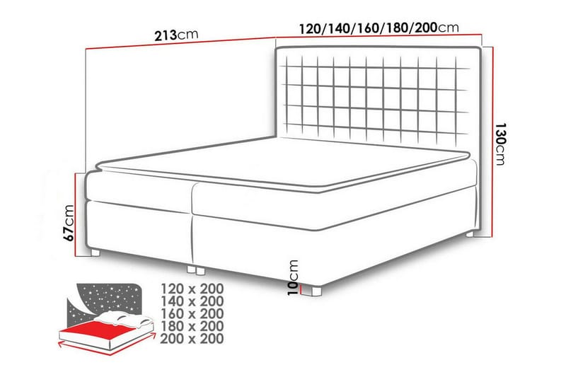 Boisdale Sängram 200x200 cm - Möbler - Sovrum - Sängram & sängstomme