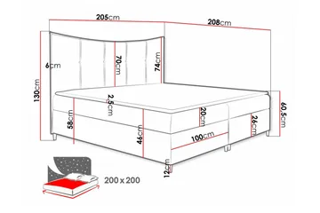Boisdale Sängram 200x200 cm - Möbler - Sovrum - Sängram & sängstomme