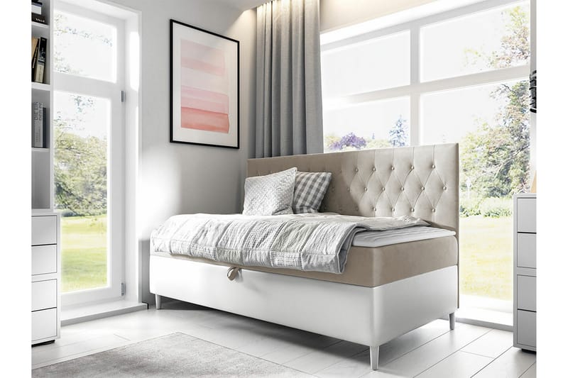 Boisdale Sängram 80x200 cm Beige/Vit - Möbler - Sovrum - Sängram & sängstomme