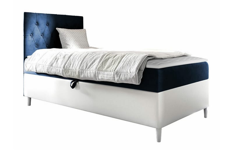 Boisdale Sängram 80x200 cm Blå/Vit - Möbler - Sovrum - Sängram & sängstomme
