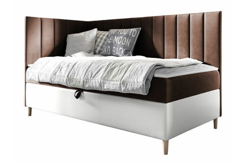 Boisdale Sängram 80x200 cm Brun/Vit - Möbler - Sovrum - Sängram & sängstomme