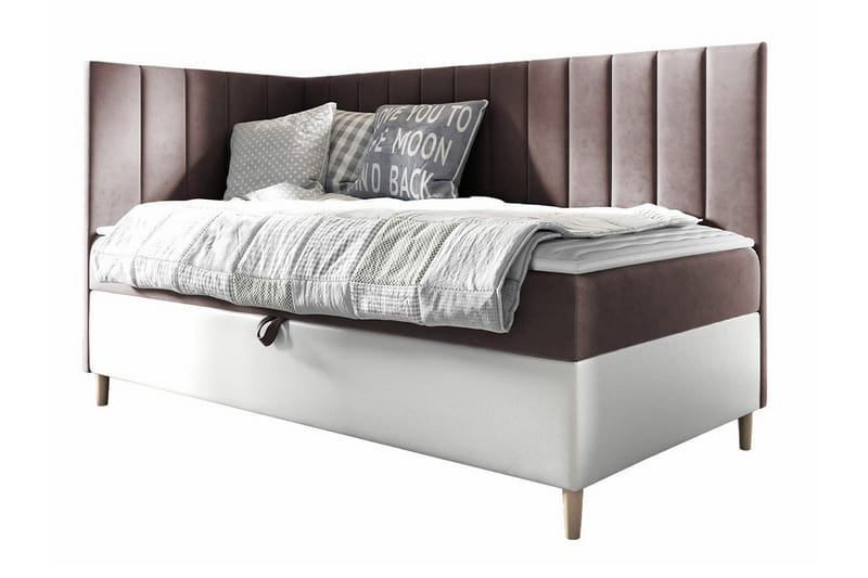 Boisdale Sängram 80x200 cm Brun/Vit - Möbler - Sovrum - Sängram & sängstomme