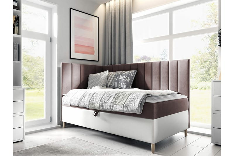 Boisdale Sängram 80x200 cm Brun/Vit - Möbler - Sovrum - Sängram & sängstomme