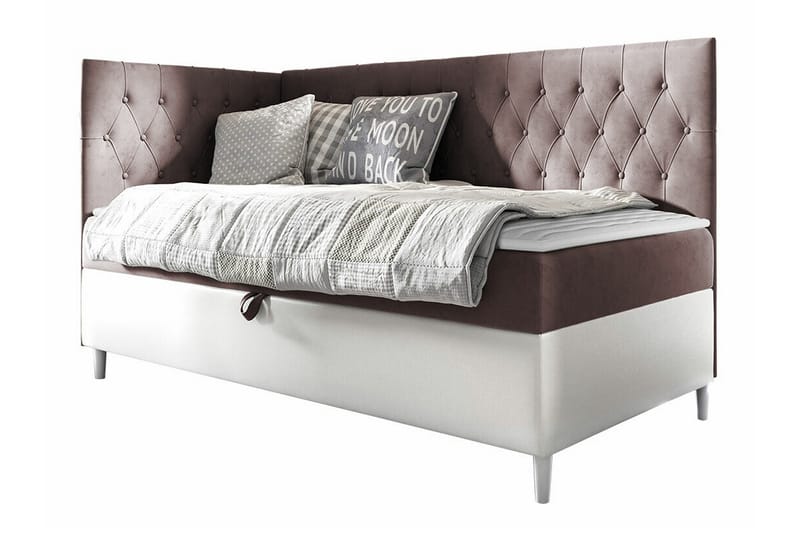 Boisdale Sängram 80x200 cm Brun/Vit - Möbler - Sovrum - Sängram & sängstomme
