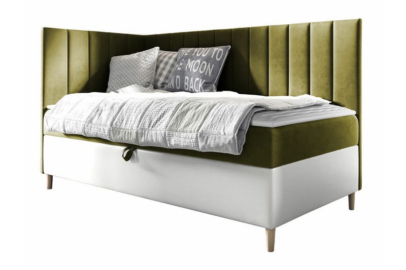 Boisdale Sängram 80x200 cm Grön/Vit - Möbler - Sovrum - Sängram & sängstomme