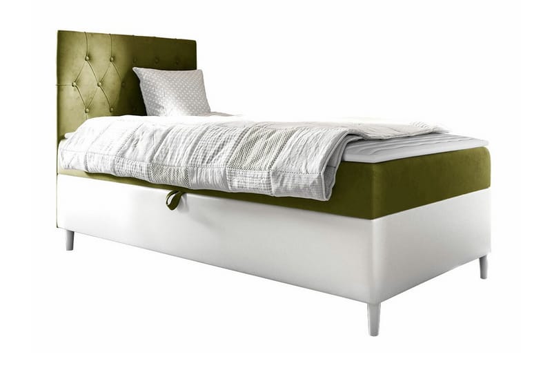 Boisdale Sängram 80x200 cm Grön/Vit - Möbler - Sovrum - Sängram & sängstomme