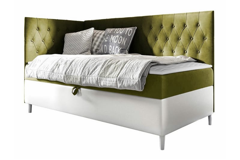 Boisdale Sängram 80x200 cm Grön/Vit - Möbler - Sovrum - Sängram & sängstomme