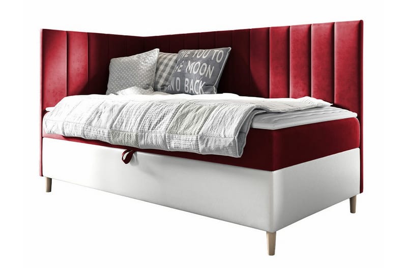 Boisdale Sängram 80x200 cm Röd/Vit - Möbler - Sovrum - Sängram & sängstomme