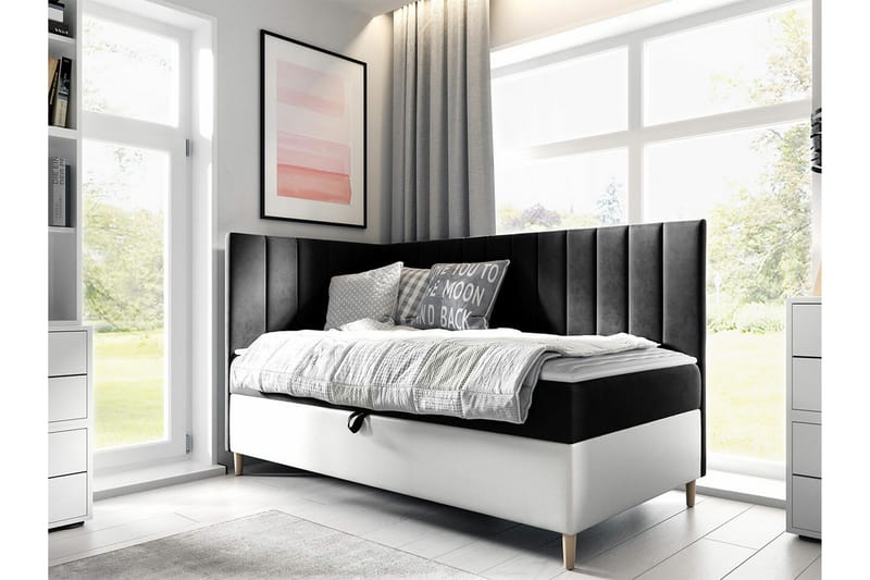 Boisdale Sängram 80x200 cm Svartvit - Möbler - Sovrum - Sängram & sängstomme