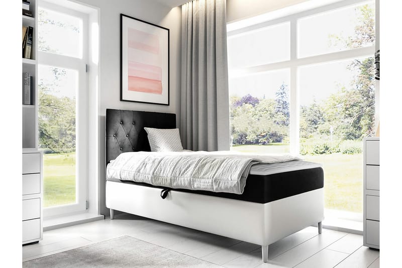 Boisdale Sängram 80x200 cm Svartvit - Möbler - Sovrum - Sängram & sängstomme