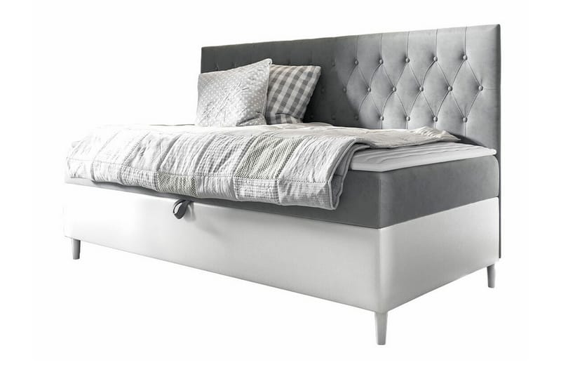 Boisdale Sängram 80x200 cm Vit/Grå - Möbler - Sovrum - Sängram & sängstomme