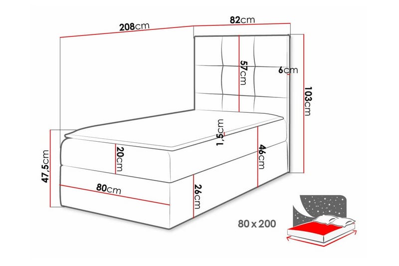 Boisdale Sängram 80x200 cm - Möbler - Sovrum - Sängram & sängstomme