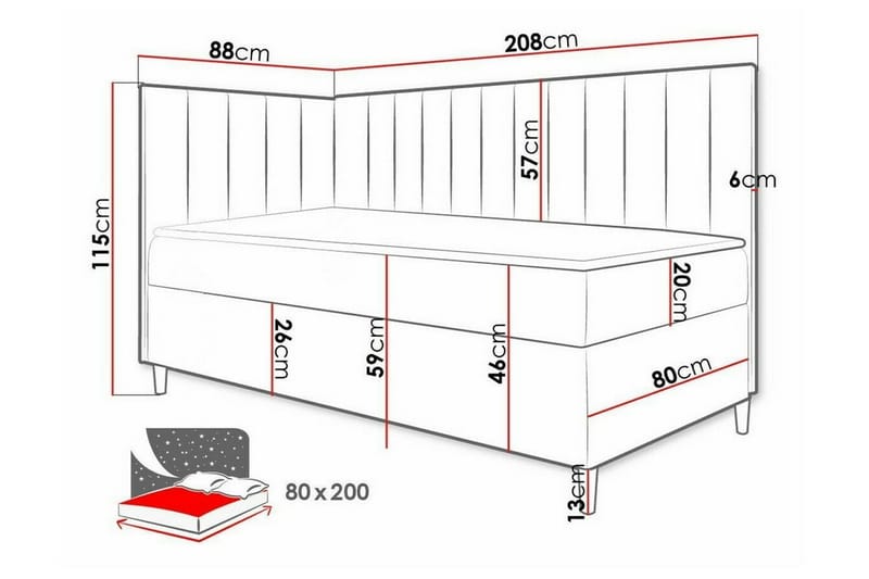 Boisdale Sängram 80x200 cm - Möbler - Sovrum - Sängram & sängstomme