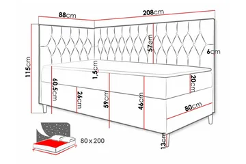 Boisdale Sängram 80x200 cm - Möbler - Sovrum - Sängram & sängstomme