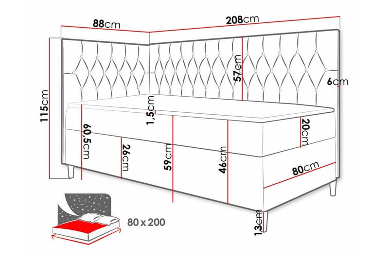 Boisdale Sängram 80x200 cm - Möbler - Sovrum - Sängram & sängstomme