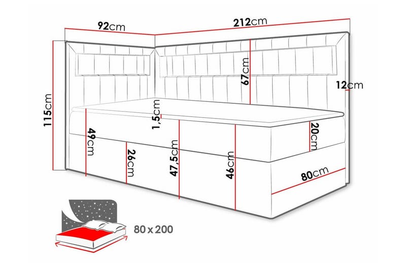 Boisdale Sängram 80x200 cm - Möbler - Sovrum - Sängram & sängstomme