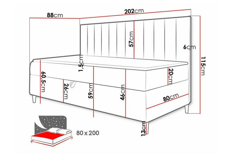 Boisdale Sängram 80x200 cm - Möbler - Sovrum - Sängram & sängstomme