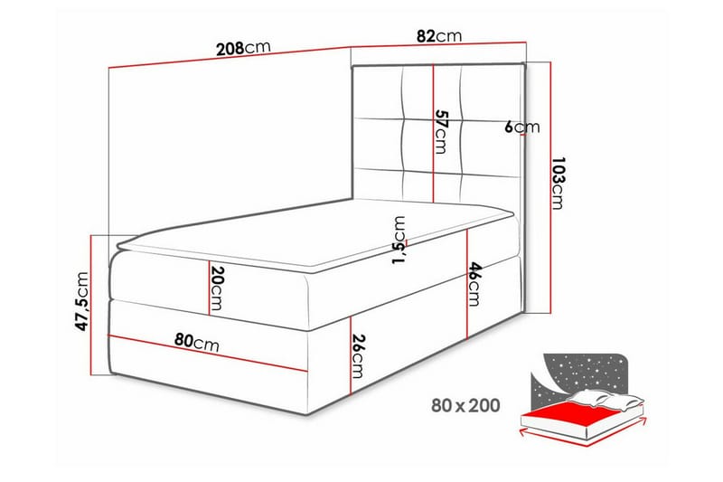 Boisdale Sängram 80x200 cm - Möbler - Sovrum - Sängram & sängstomme