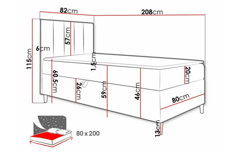 Boisdale Sängram 80x200 cm - Möbler - Sovrum - Sängram & sängstomme