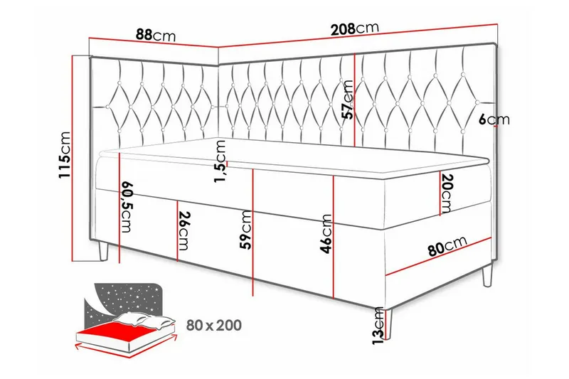 Boisdale Sängram 80x200 cm - Möbler - Sovrum - Sängram & sängstomme