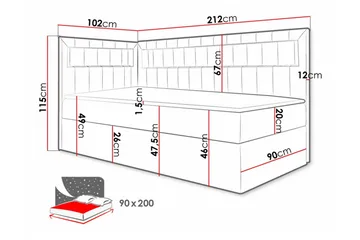 Boisdale Sängram 90x200 cm - Möbler - Sovrum - Sängram & sängstomme