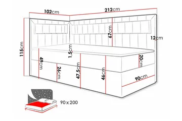 Boisdale Sängram 90x200 cm - Möbler - Sovrum - Sängram & sängstomme