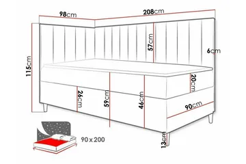 Boisdale Sängram 90x200 cm - Möbler - Sovrum - Sängram & sängstomme