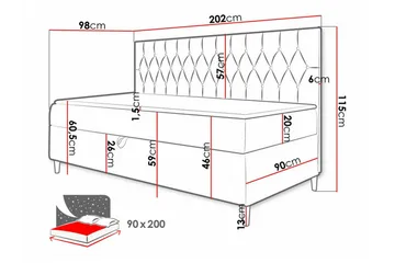 Boisdale Sängram 90x200 cm - Möbler - Sovrum - Sängram & sängstomme