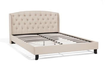 Bordeau| Dubbelsäng 160|200 cm - Beige - Möbler - Sovrum - Sängram & sängstomme