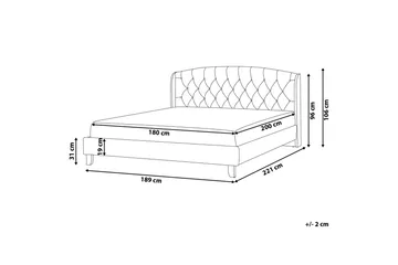 Bordeau Dubbelsäng 180 | 200 cm - Beige - Möbler - Sovrum - Sängram & sängstomme