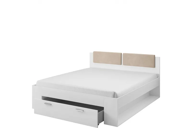 Bovera Sängram 160x200 cm - Askgrå|Vit - Möbler - Sovrum - Sängram & sängstomme