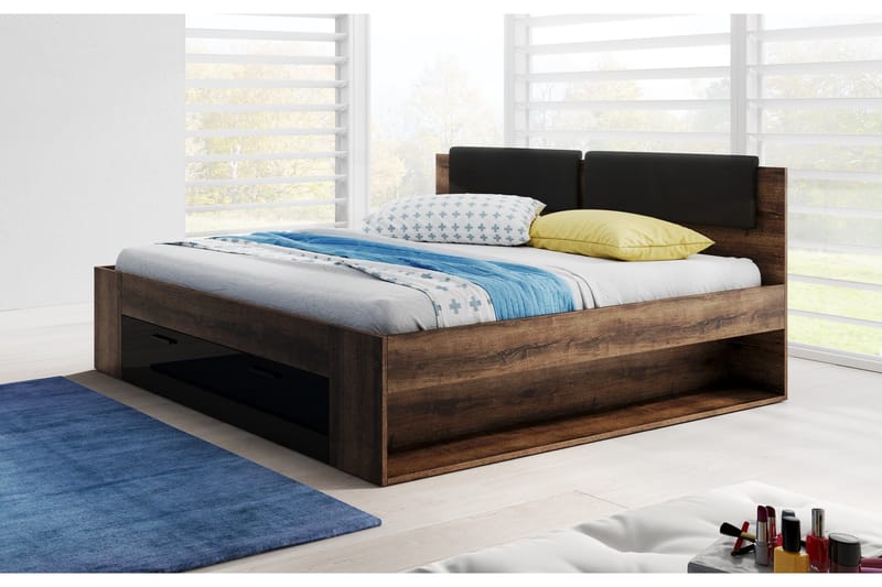 Bovera Sängram 160x200 - Teak/Svart - Möbler - Sovrum - Sängram & sängstomme