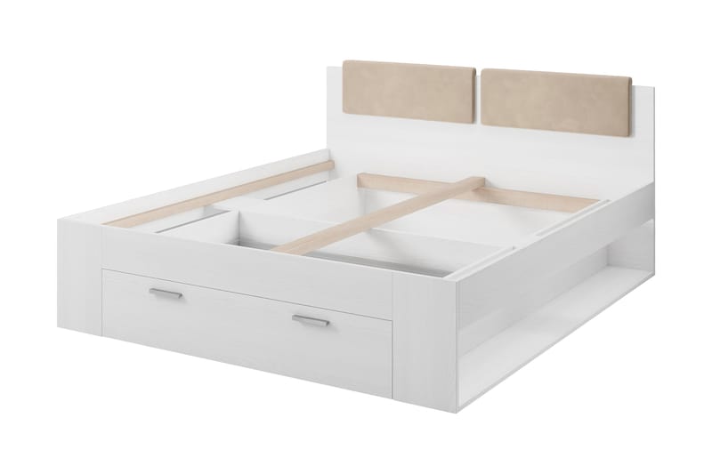 Bovera Sängram 180x200 cm - Askgrå|Vit - Möbler - Sovrum - Sängram & sängstomme